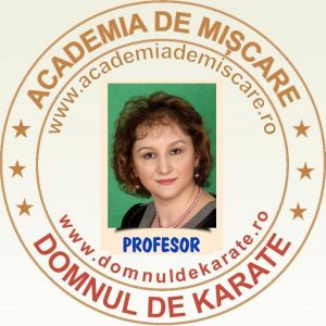 academia de miscare - domnul de karate ecuson - profesor Maria Cristina Mămăligan