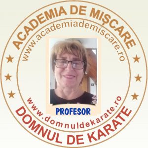 academia de miscare - domnul de karate ecuson - profesor Maria Văduva