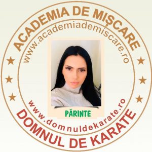 academia de miscare - domnul de karate ecuson - părinte - Gabriela Daria