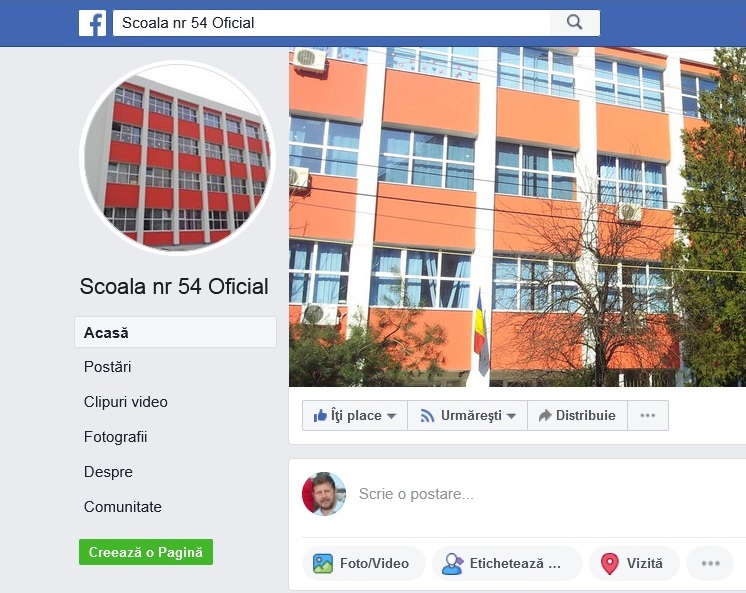 Facebook Școala Gimnazială Nr.54