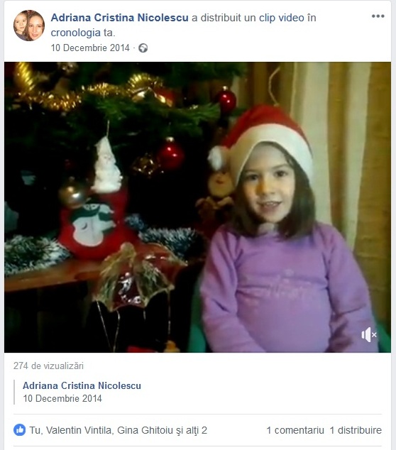 Mărturii, Adriana Cristina Nicolescu, 10 decembrie 2014