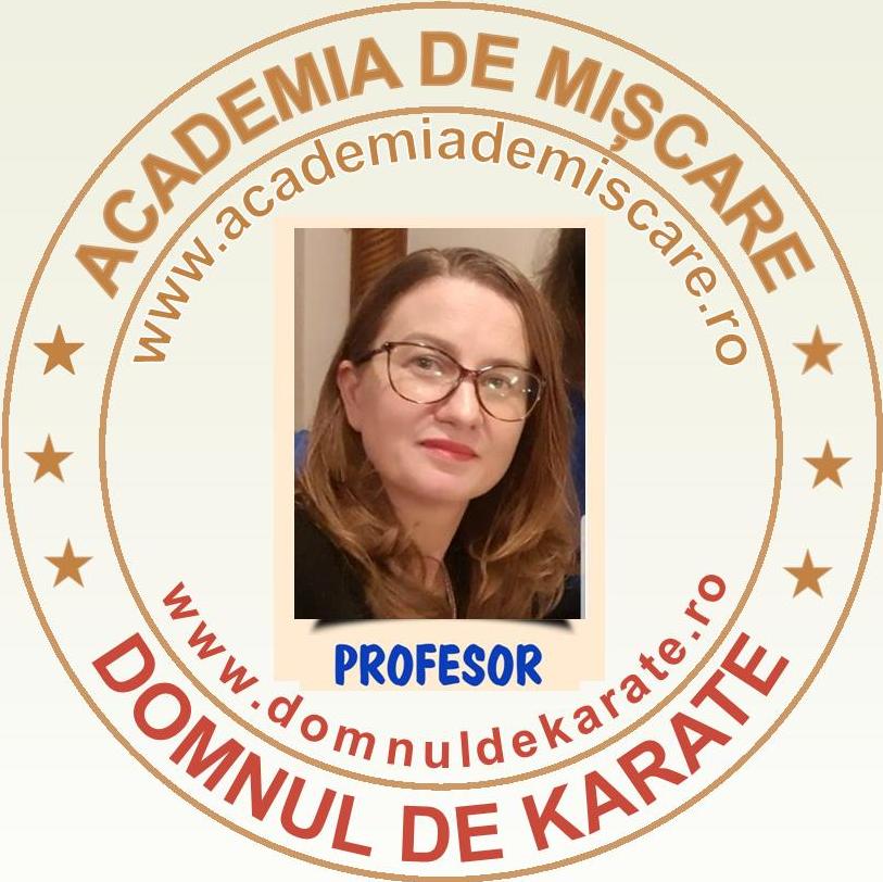 academia de miscare - domnul de karate ecuson - profesor Cristina Giță