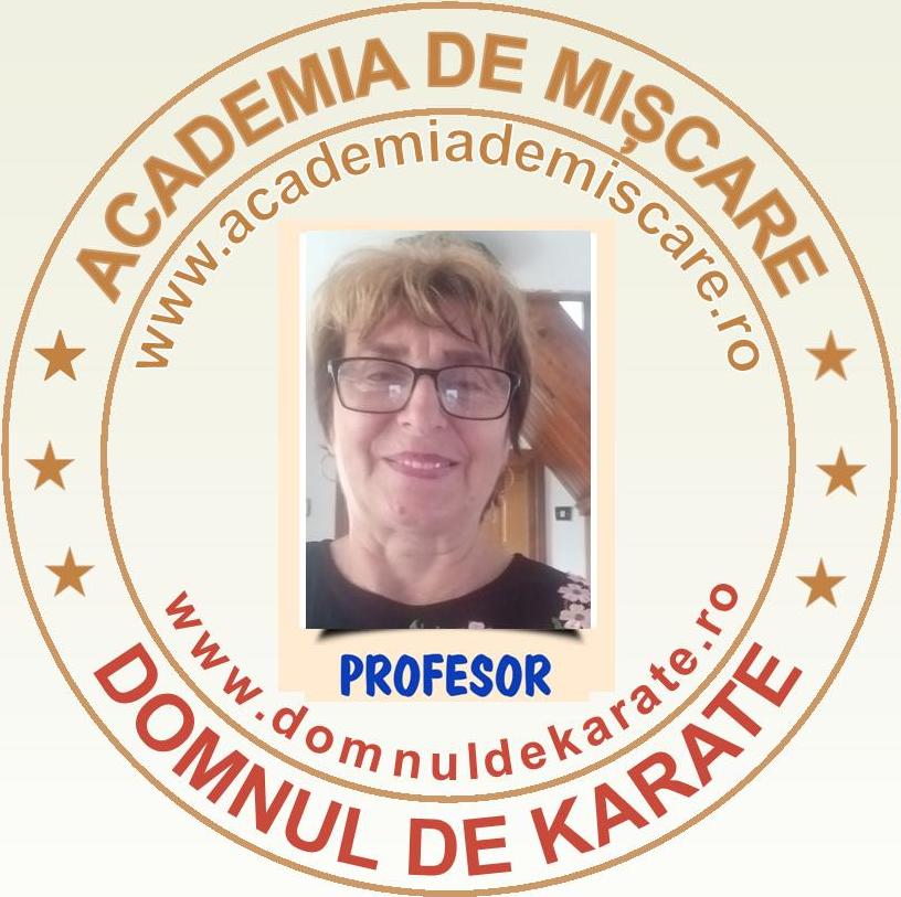 academia de miscare - domnul de karate ecuson - profesor Maria Văduva