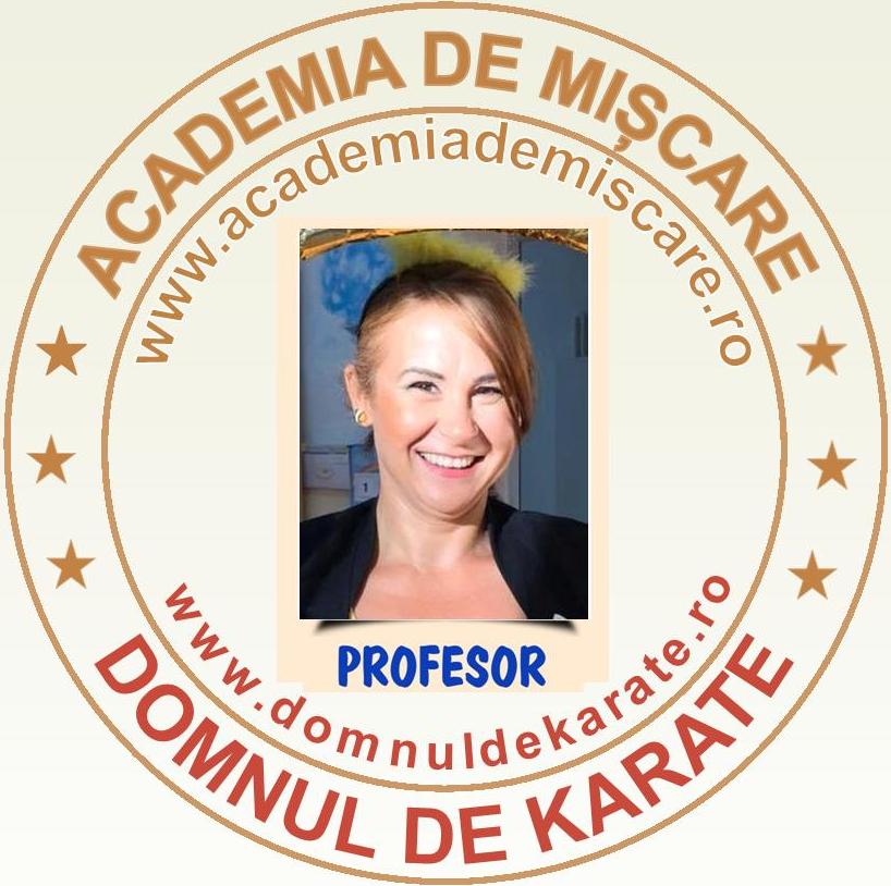 academia de miscare - domnul de karate ecuson - profesor Pintilii Alina